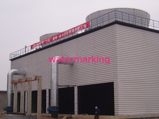 Tour de refroidissement carrée industrielle de forme avec 55kw le moteur 1500 M3/H