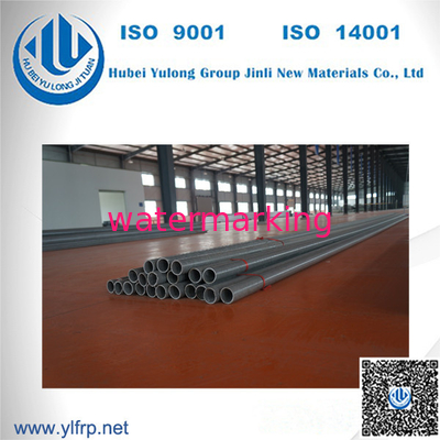 Tuyauterie en plastique de tubes ronds de l'extrusion FRP pour la balustrade ou le système de clôture